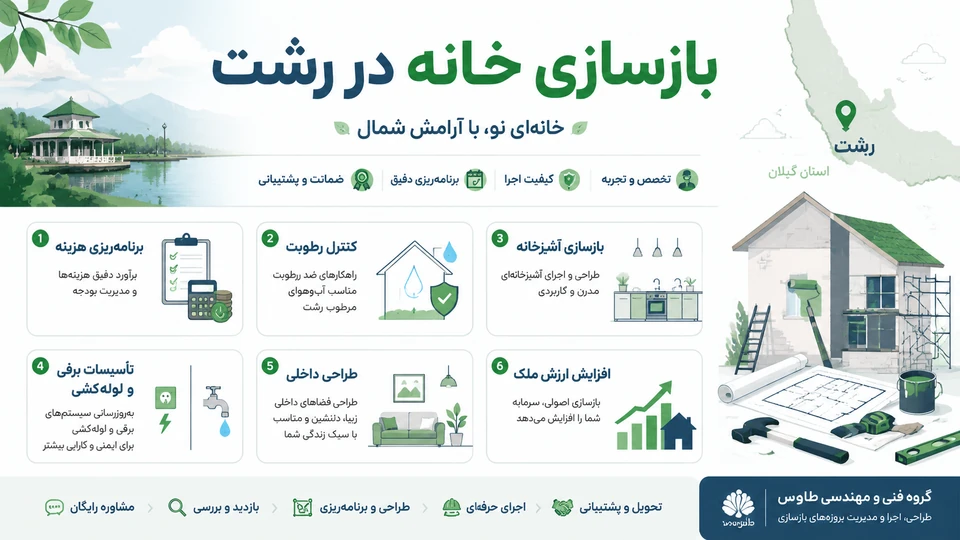 بازسازی خانه در رشت